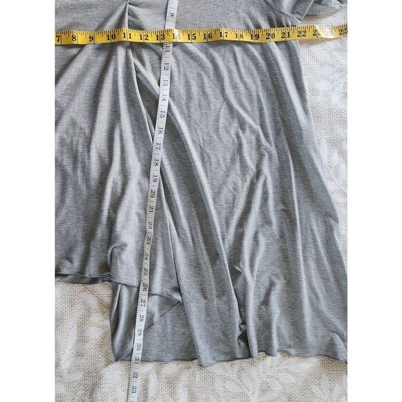 T49 NVELOP gray asymmetrical t-shirt knit 3/4 sleeves Unique versatile style - Picture 7 of 12